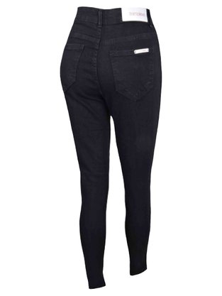 Calça Jeans Feminina Adulto Com Lycra Tramaleve Preto