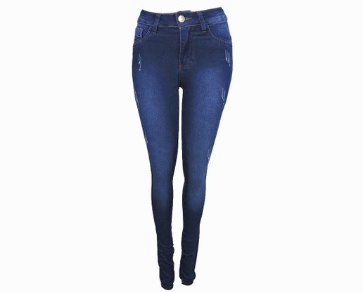 Calça Jeans Feminina Adulto Skinny Cintura Alta  Detalhe Desfiado 70013 Absolute Jeans