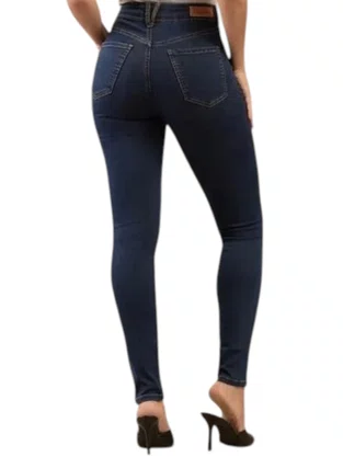 Calça Jeans Feminina Adulto Skinny JV024 Lunender Jeans Escuro