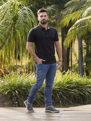 Calça Jeans Skinny  Masculina Adulto 2433014 Ogochi