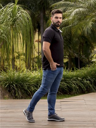Calça Jeans Skinny  Masculina Adulto 2433014 Ogochi