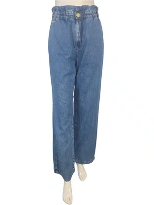 Calça Jeans Wide Leg Clochard Feminina 75368 Mormaii Jeans Médio