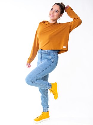 Calça Jogger Feminina Adulto Com Detalhe No Cinto 848 Ativip Jeans