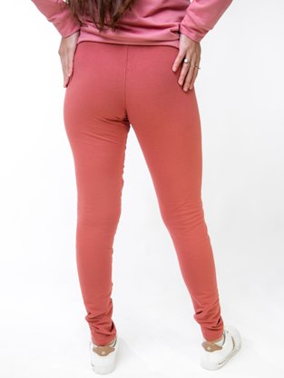 Calça Legging Feminina Adulto De Cotton Lisa 1000026301 Malwee Rose