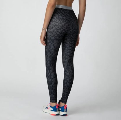 Calça Legging Feminina Adulto Estampada Train Elastic ll TR280152 Fila Preto