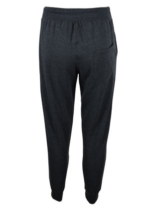 Calça Masculina Adulto Moletom Lisa Com Bolso Detalhe Logo na Lateral 8450 PGCO Grafite
