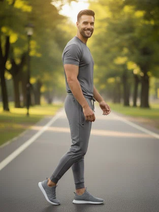 Calça Masculino Adulto Spandex A801 Stile Cinza