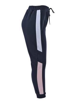 Calça Feminina Adulta Moletom Detalhe Listra Lateral CFM-801 Blue Tech Mainho