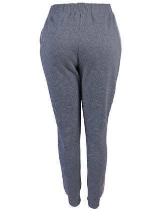 Calça Moletom Feminina Detalhe Listra Lateral CFM-801 Blue Tech Cinza