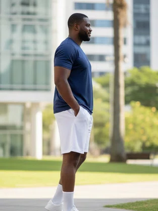 Calção Futebol Plus Size Masculino 323303 Penalty Branco