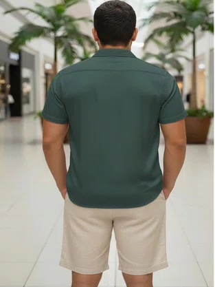 Camisa De Viscose Masculina Adulto CVMC-406  Blue Coast Militar