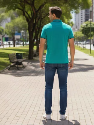 Camisa Polo Manga Curta Com Bolso Masculina 11002 Sigosta Cerâmica