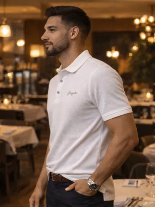 Camisa Polo Masculina 29.08.1240 Gangster Off White