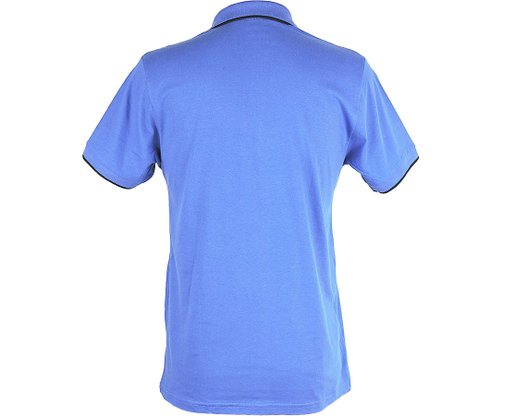 Camisa Polo Masculina Adulto Manga Curta Detalhe 10706 Sigosta Azul Hortência