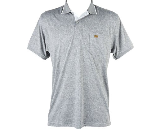 Camisa Polo Manga Curta Com Bolso Masculina 11002 Sigosta Cinza
