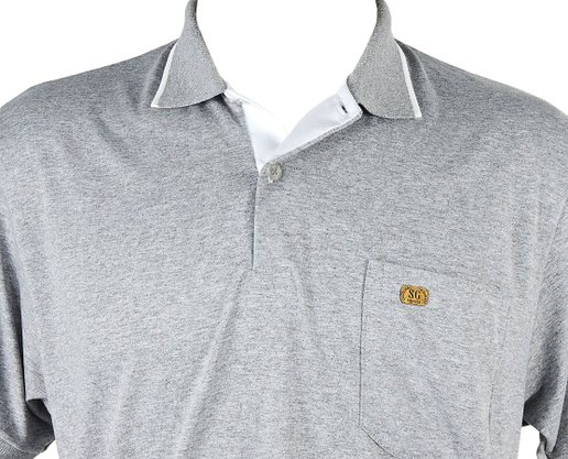 Camisa Polo Manga Curta Com Bolso Masculina 11002 Sigosta Cinza