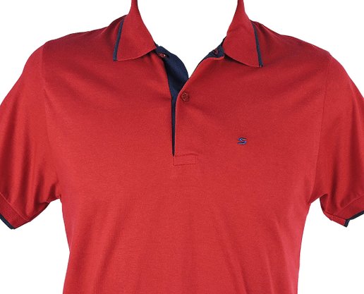 Camisa Polo Masculina Adulto Manga Curta Lisa 10706 Sigosta Vinho