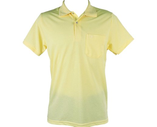 Camisa Polo Masculina Adulto Manga Curta Piquê Com Bolso 7629 Sigosta Amarelo