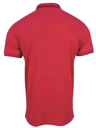 Camisa Polo Masculina Adulto Manga Curta Tribex Bordo