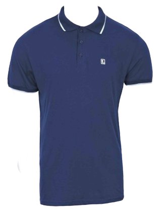 Camisa Polo Masculina Adulto Manga Curta Tribex Marinho
