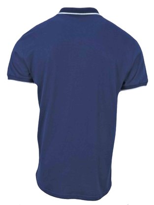 Camisa Polo Masculina Adulto Manga Curta Tribex Marinho