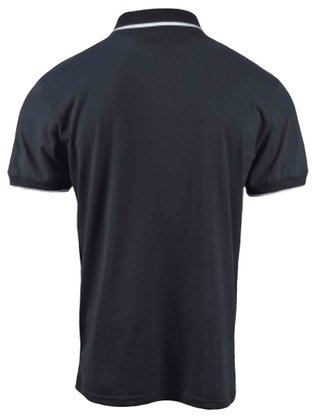 Camisa Polo Masculina Adulto Manga Curta Tribex Preto