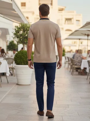 Camisa Polo Masculina Color 49.065 Onda Federal Marrom