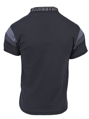Camisa Polo Masculina Infantil Manga Curta 90.56.0065 Gangster Preto