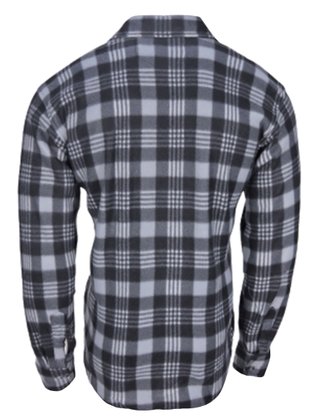 Camisa Xadrez Masculina Adulto Soft Com Bolso Fullmoon/Canary Grafite