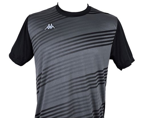 Camiseta Masculina Adulto Manga Curta Aston Listra KP2118019 Kappa Preto