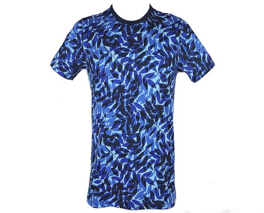 Camiseta Masculina Adulto Manga Curta Estampa Folhagem 1000071392 Malwee Azul