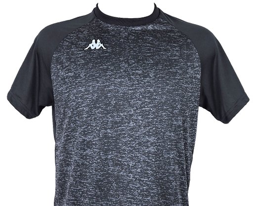 Camiseta Masculina Adulto Manga Curta Matteo KP2118003 Kappa Preto e Chumbo