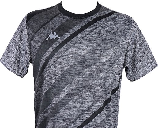 Camiseta Masculina Adulto Manga Curta Piacere Listras KP2118013 Kappa Chumbo
