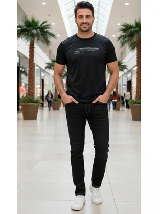 Camiseta Básica Esportiva Dry Fit 10.14.1162 Ninety Eight Preto