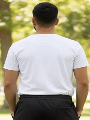 Camiseta Básica Tamanho Especial Masculina CBEM-200 Blue Bay Concept Branco
