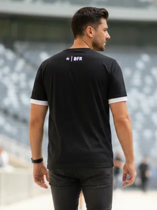Camiseta Botafogo Masculina Adulto 400751102 Braziline Preto