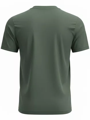 Camiseta De Algodão Unissex Tamanho Especial 1101 Har Têxtil Verde Musgo