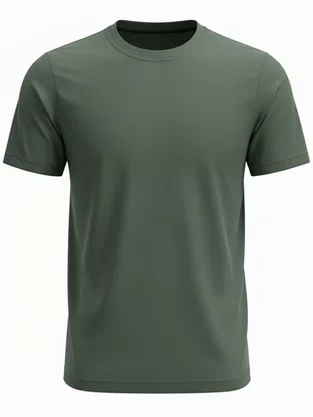 Camiseta De Algodão Unissex Tamanho Especial 1101 Har Têxtil Verde Musgo