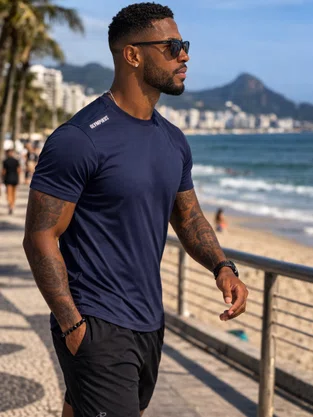Camiseta Dry Fit Essential OFMWT26610 Olympikus Marinho