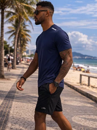 Camiseta Dry Fit Essential OFMWT26610 Olympikus Marinho