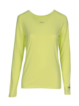 Camiseta Feminina Adulto UV Sun Protect Breezy F12AT519017 Fila Amarelo Neon