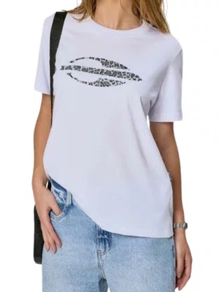 Camiseta Feminina Manga Curta 78623 Logo Animal Print Mormaii Branco