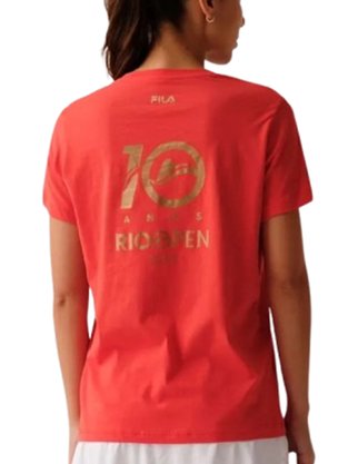 Camiseta 10 Anos Premium Feminina Adulto F12L01293 Fila Vermelho