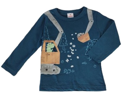 Camiseta Infantil Masculina 1-3 Dino Hello 55921 Brandili Verde