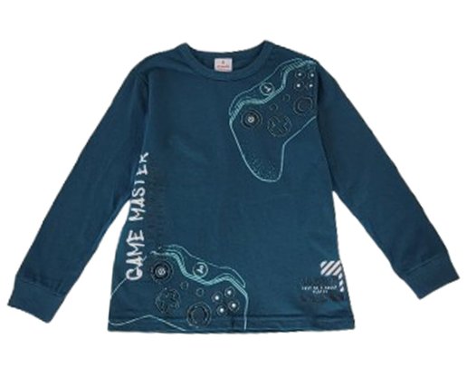 Camiseta Infantil Masculina 4-10 Game Master  55940 Brandili Verde