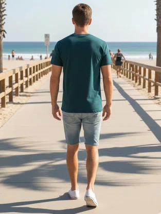 Camiseta Manga Curta Masculina 100% Algodão 051000  Mormaii Verde