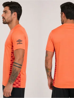 Camiseta Manga Curta Masculina Diamond Wave U11TW123 Umbro Coral