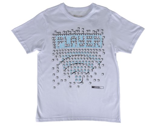 Camiseta Manga Curta Masculina Juvenil Com Estampa Wifi 35287 Brandili Branco