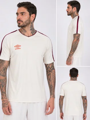 Camiseta Manga Curta Masculina Legacy Field  U11TW00566 Umbro Bege e Vinho