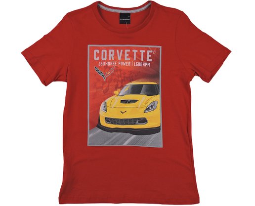 Camiseta Manga Curta Masculino Infantil 4-8 Estampa Corvette 1000071639 Malwee Vermelho